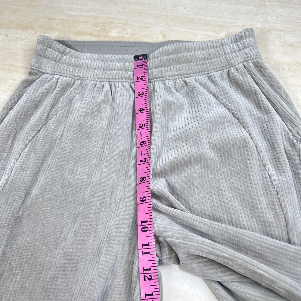 Lululemon Corduroy Wide Leg Pants Grey Beige High Rise Ribbed Trousers Size 4 - Picture 11 of 14
